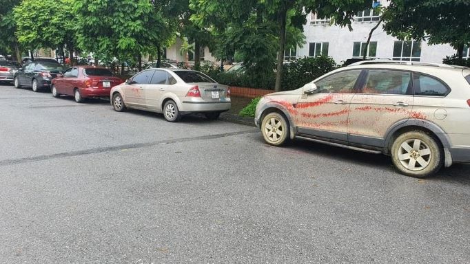 Quận Nam Từ Liêm: Nhiều ô tô bị tạt sơn trong đêm tại Khu đô thị Trung Văn - Ảnh 1