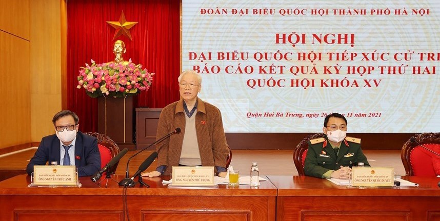 Tổng Bí thư Nguyễn Phú Trọng tiếp xúc cử tri Hà Nội, chia sẻ về phòng chống tiêu cực - Ảnh 4