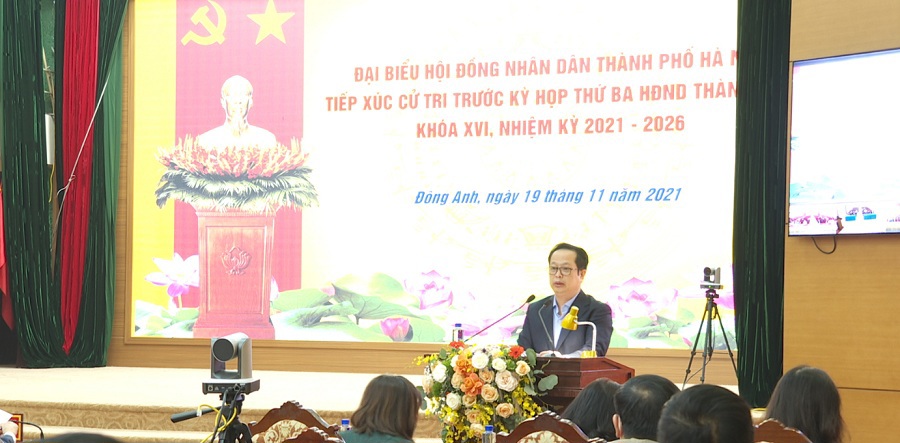 Đại biểu HĐND TP Hà Nội tiếp xúc cử tri huyện Đông Anh - Ảnh 1