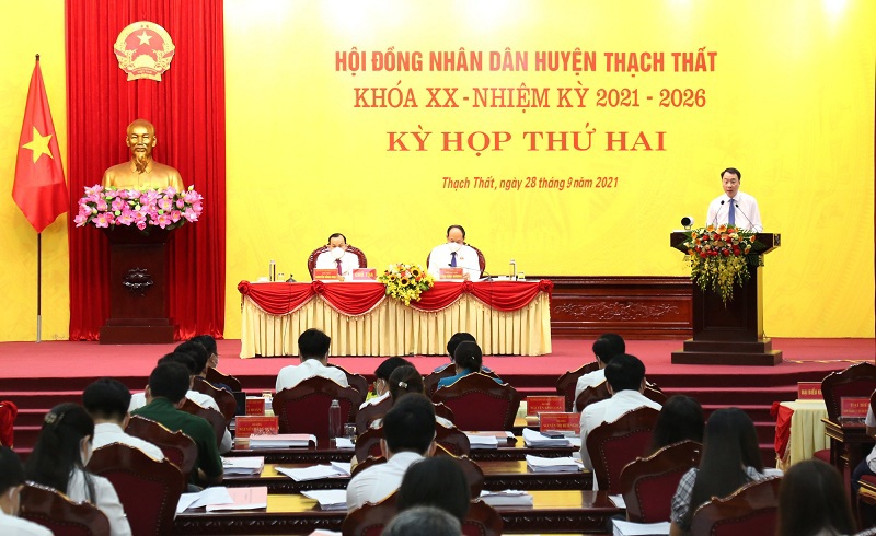 Ông Nguyễn Minh Hồng được bầu giữ chức Chủ tịch HĐND huyện Thạch Thất - Ảnh 1