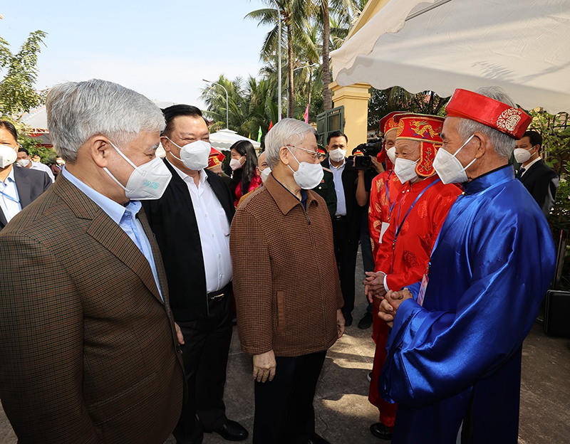 Tổng Bí thư Nguyễn Phú Trọng dự Ngày hội đại đoàn kết toàn dân tộc tại huyện Hoài Đức - Ảnh 3