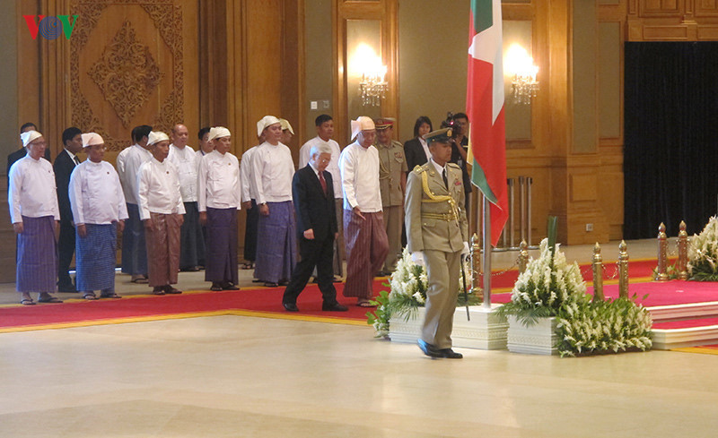 Hình ảnh ngày đầu Tổng Bí thư Nguyễn Phú Trọng thăm Myanmar - Ảnh 5