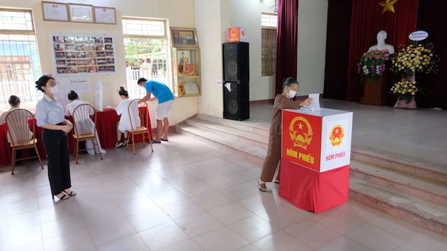 Huyện Sóc Sơn có xã đầu tiên cơ bản hoàn thành bầu cử đại biểu các cấp nhiệm kỳ 2021 - 2026 - Ảnh 1