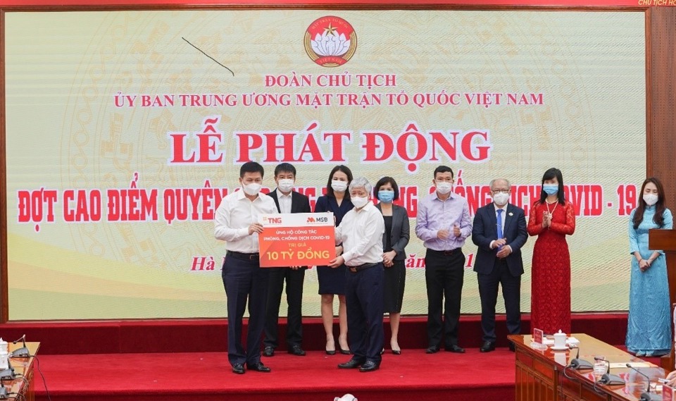 TNG Holding Vietnam và Ngân hàng TMCP Hàng Hải Việt Nam (MSB) ủng hộ gần 50 tỷ đồng cho hoạt động phòng chống dịch Covid-19 - Ảnh 2