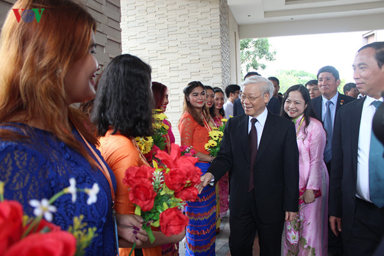 Hình ảnh ngày đầu Tổng Bí thư Nguyễn Phú Trọng thăm Myanmar - Ảnh 4