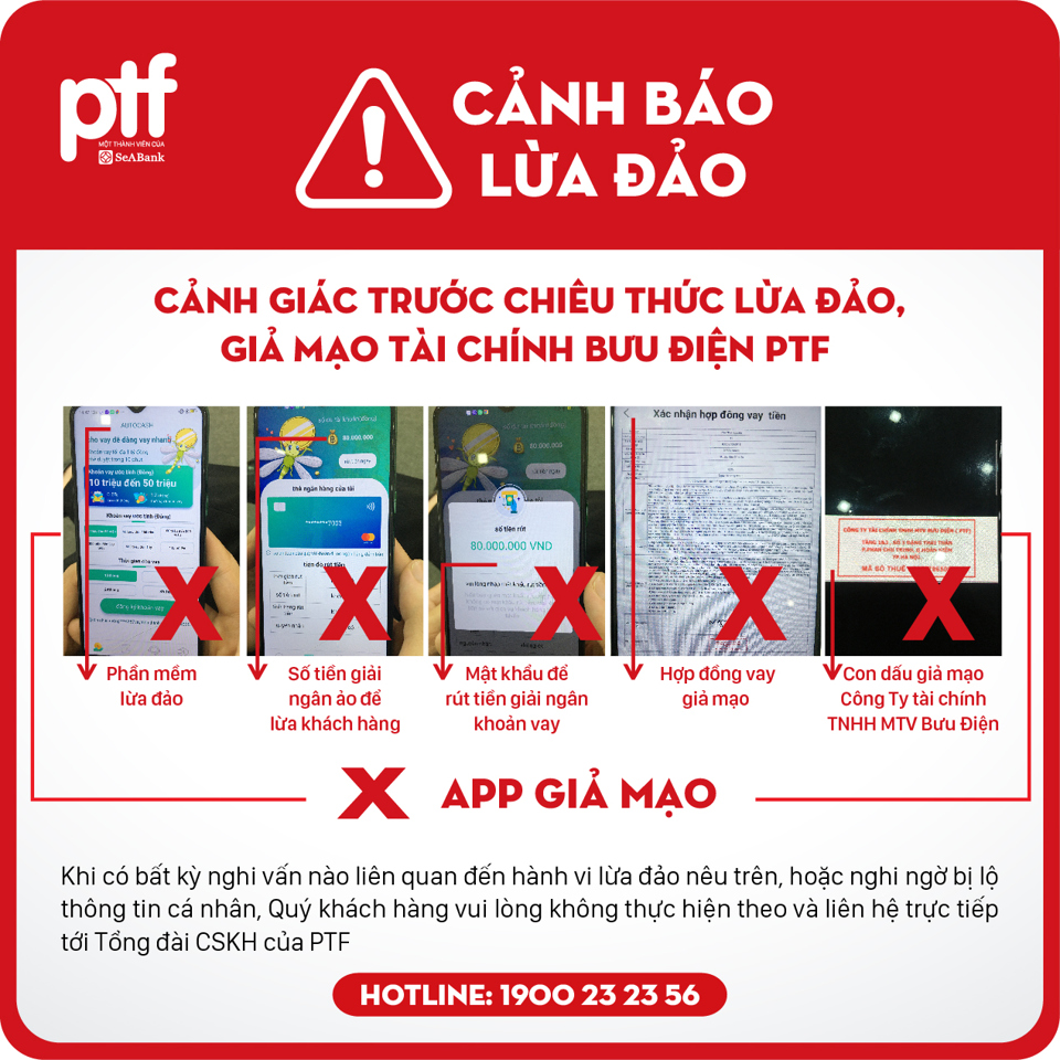 Cảnh báo hình thức lừa đảo, mạo danh công ty tài chính bưu điện PTF - Ảnh 1