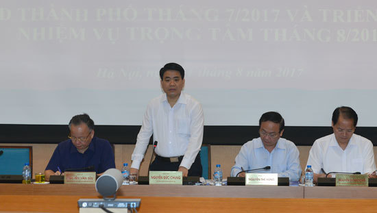 Hội nghị giao ban tháng 7/2017 của  UBND TP Hà Nội - Ảnh 1