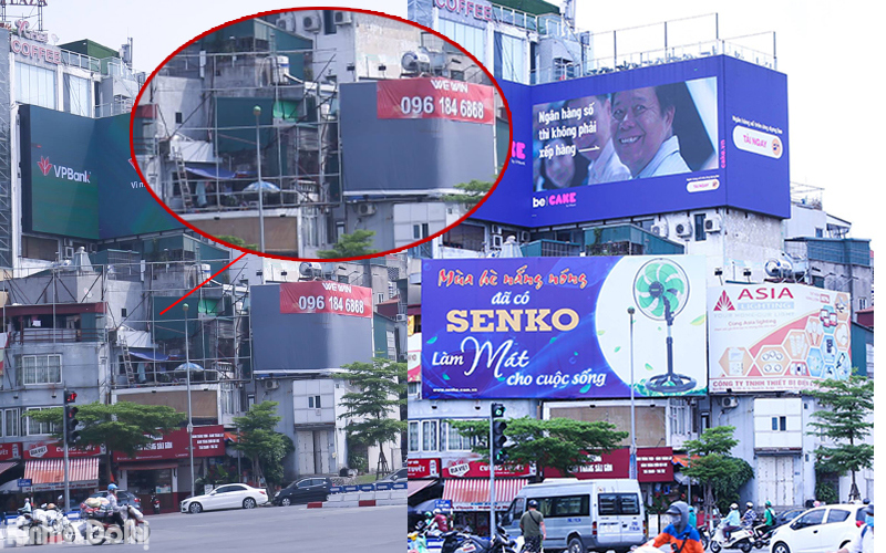 Biển quảng cáo quá khổ ở Hà Nội: Bao giờ chấm dứt tái vi phạm? - Ảnh 1