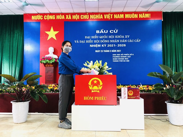 Hơn 5,4 triệu cử tri Thủ đô Hà Nội náo nức đi bầu cử đại biểu Quốc hội và HĐND các cấp nhiệm kỳ 2021 - 2026 - Ảnh 58