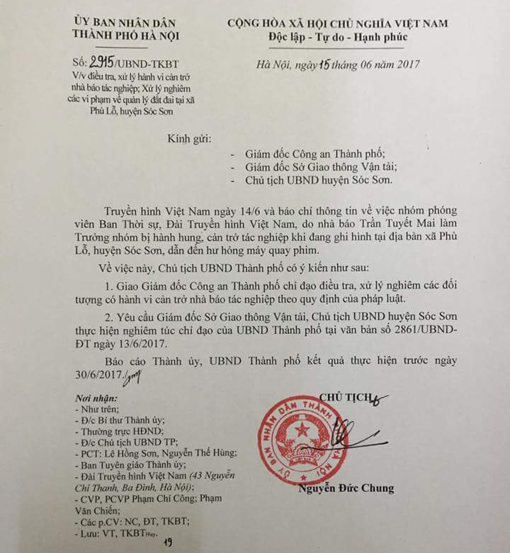 Chủ tịch Nguyễn Đức Chung chỉ đạo xử lý nghiêm vụ cản trở phóng viên VTV tác nghiệp - Ảnh 2