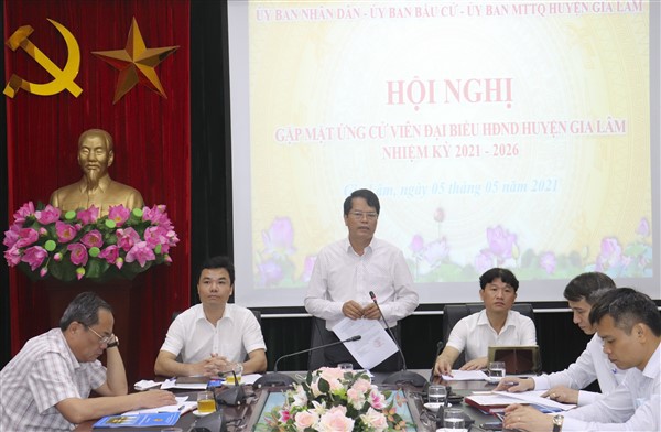 Gia Lâm gặp mặt ứng cử viên đại biểu HĐND huyện nhiệm kỳ 2021- 2026 - Ảnh 1