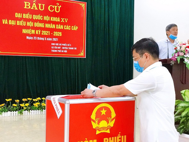 Hơn 5,4 triệu cử tri Thủ đô Hà Nội náo nức đi bầu cử đại biểu Quốc hội và HĐND các cấp nhiệm kỳ 2021 - 2026 - Ảnh 96