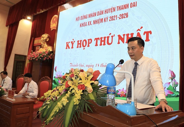 Thanh Oai: Bầu chức danh chủ chốt HĐND, UBND huyện nhiệm kỳ 2021 - 2026 - Ảnh 4