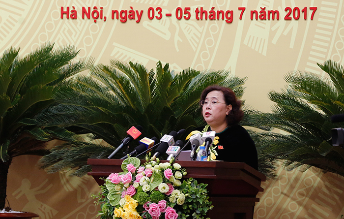 Chủ tịch HĐND TP Hà Nội Nguyễn Thị Bích Ngọc: Thảo luận thấu đáo để có giải pháp khả thi - Ảnh 1