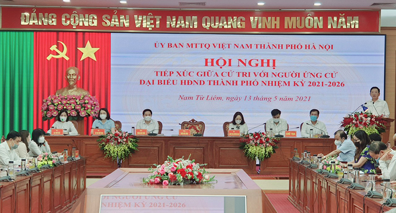 Ứng viên HĐND TP Hà Nội vận động bầu cử tại quận Nam Từ Liêm - Ảnh 1