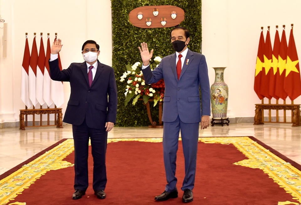 [Ảnh] Thủ tướng Phạm Minh Chính gặp song phương Tổng thống Indonesia - Ảnh 3