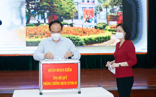 Diễn tập phòng, chống dịch bệnh phục vụ bầu cử tại quận Hoàn Kiếm - Ảnh 4