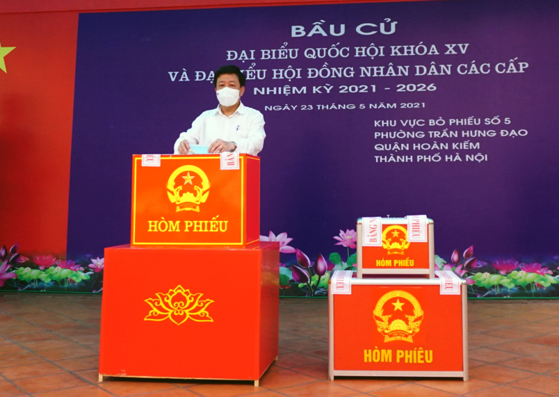 Hơn 5,4 triệu cử tri Thủ đô Hà Nội náo nức đi bầu cử đại biểu Quốc hội và HĐND các cấp nhiệm kỳ 2021 - 2026 - Ảnh 73