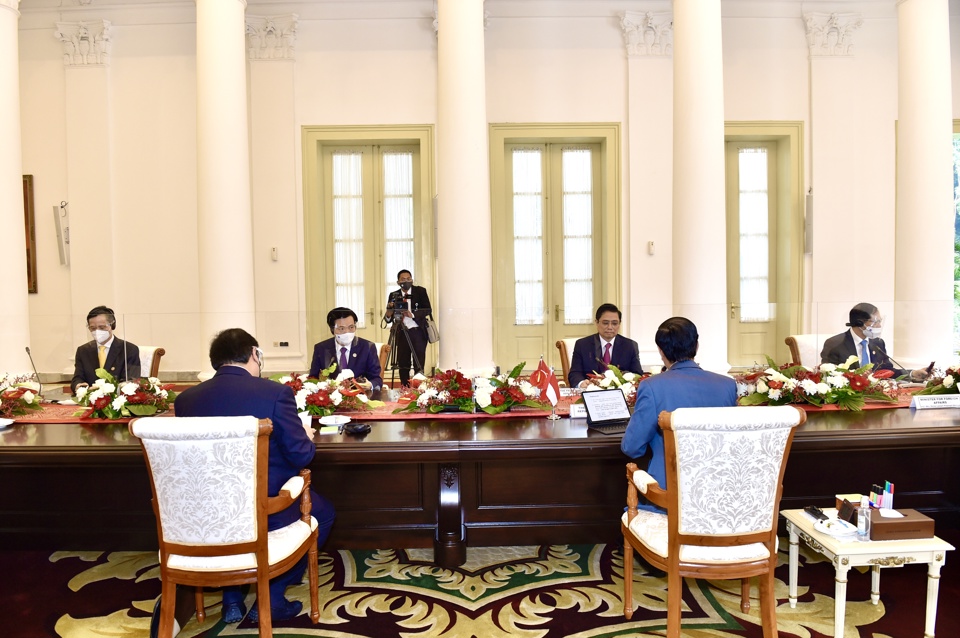 [Ảnh] Thủ tướng Phạm Minh Chính gặp song phương Tổng thống Indonesia - Ảnh 4