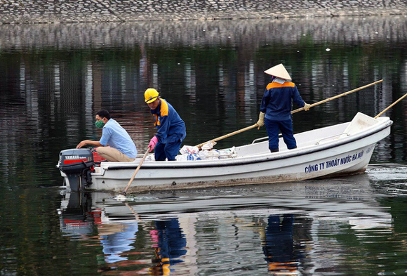 Cá chết tại hồ Hoàng Cầu do thời tiết thay đổi - Ảnh 1