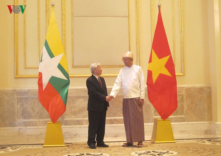 Hình ảnh ngày đầu Tổng Bí thư Nguyễn Phú Trọng thăm Myanmar - Ảnh 10