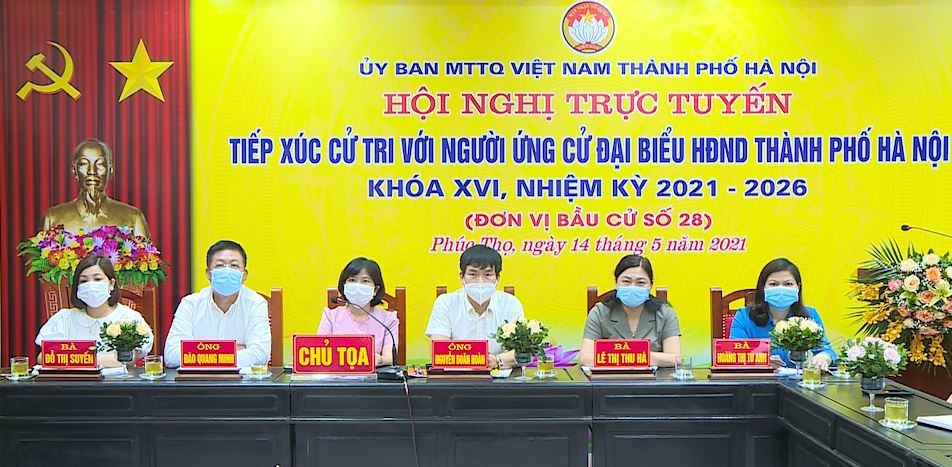 Các ứng cử viên đại biểu HĐND TP Hà Nội khoá XVI tiếp xúc cử tri huyện Phúc Thọ - Ảnh 1