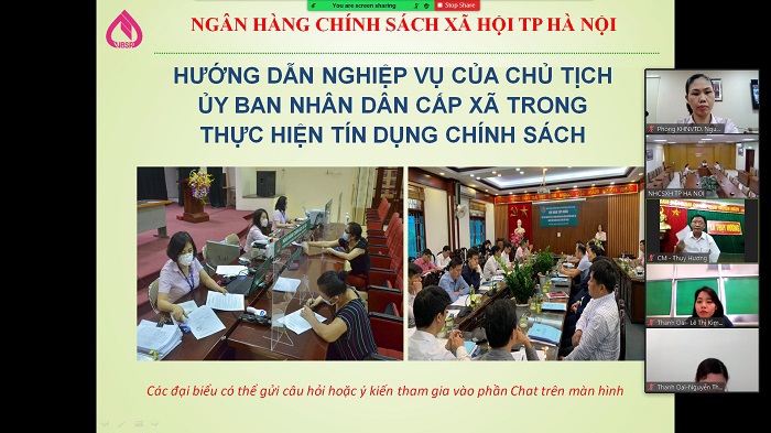 Tập huấn trực tuyến về tín dụng chính sách cho Chủ tịch xã trên địa bàn Hà Nội - Ảnh 1