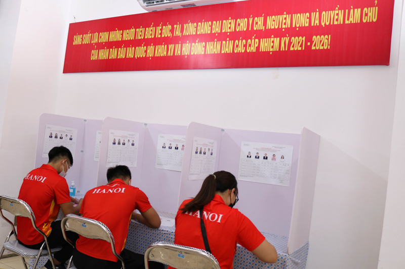 Các vận động viên thể thao Hà Nội hào hứng tham gia bầu cử trong ngày hội non sông - Ảnh 3
