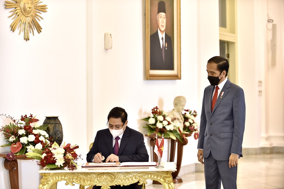 [Ảnh] Thủ tướng Phạm Minh Chính gặp song phương Tổng thống Indonesia - Ảnh 7