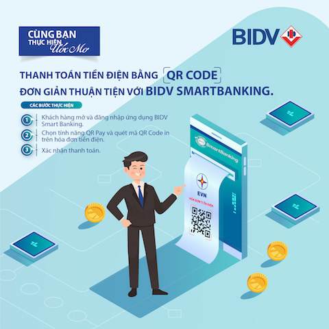 Thanh toán tiền điện bằng QR code: Đơn giản thuận tiện với BIDV Smartbanking - Ảnh 1