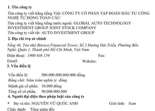 TP Hồ Chí Minh: Một doanh nghiệp đăng ký vốn hơn 500.000 tỷ đồng, Sở Kế hoạch và Đầu tư báo cáo Bộ Công an - Ảnh 1