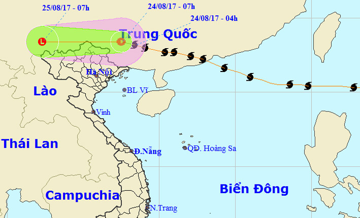 Áp thấp nhiệt đới tiến sát biên giới Việt - Trung, tiếp tục gây mưa lớn - Ảnh 1