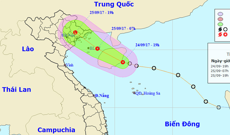 Áp thấp nhiệt đới hướng vào đất liền miền Bắc, nhiều nơi mưa lớn - Ảnh 1