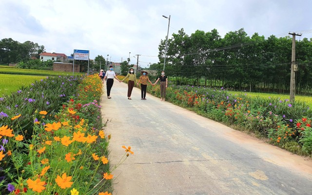 Gắn biển công trình đường hoa chào mừng bầu cử đại biểu các cấp tại huyện Sóc Sơn - Ảnh 2