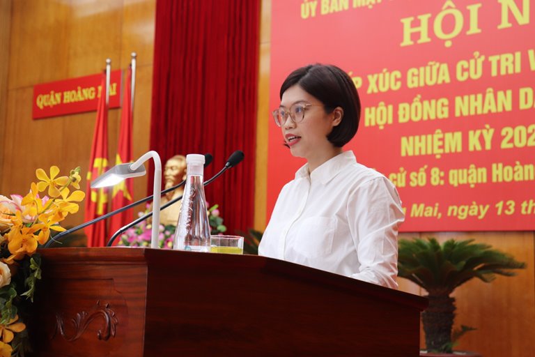 Cử tri quận Hoàng Mai đánh giá cao chương trình hành động của các ứng cử viên đại biểu HĐND TP Hà Nội khóa XVI - Ảnh 5