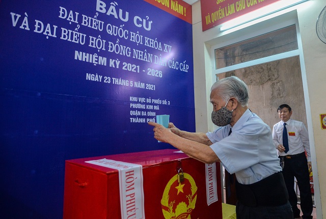Hơn 5,4 triệu cử tri Thủ đô Hà Nội náo nức đi bầu cử đại biểu Quốc hội và HĐND các cấp nhiệm kỳ 2021 - 2026 - Ảnh 115