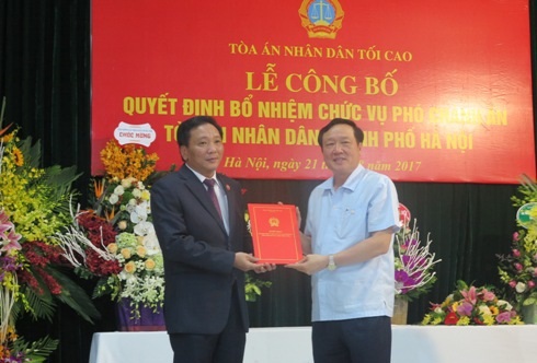Tòa án TP Hà Nội có thêm Phó Chánh án mới - Ảnh 1