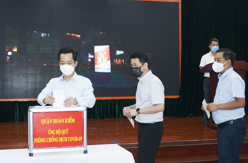 Diễn tập phòng, chống dịch bệnh phục vụ bầu cử tại quận Hoàn Kiếm - Ảnh 5