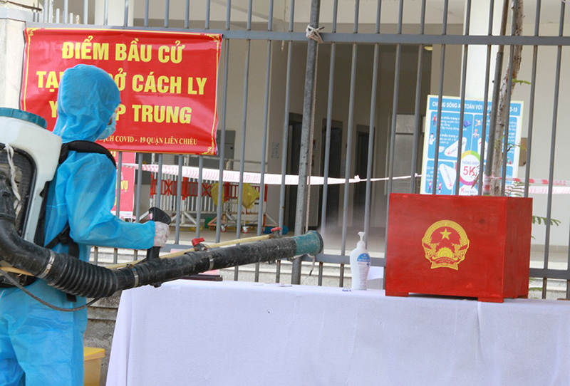 Đà Nẵng: Diễn tập bầu cử trong khu cách ly tập trung - Ảnh 3