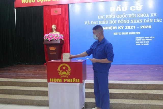 Hơn 5,4 triệu cử tri Thủ đô Hà Nội náo nức đi bầu cử đại biểu Quốc hội và HĐND các cấp nhiệm kỳ 2021 - 2026 - Ảnh 30
