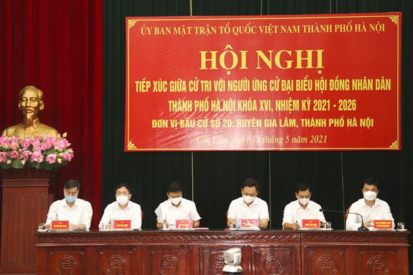 Người ứng cử đại biểu HĐND TP tiếp xúc cử tri huyện Gia Lâm - Ảnh 1