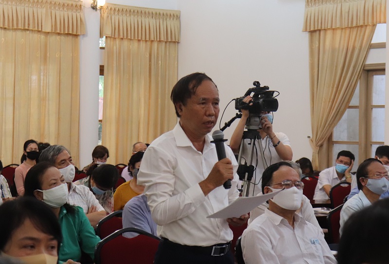 Chủ tịch HĐND TP Nguyễn Ngọc Tuấn cùng các ứng cử viên đại biểu Quốc hội khóa XV tiếp xúc cử tri quận Cầu Giấy - Ảnh 6