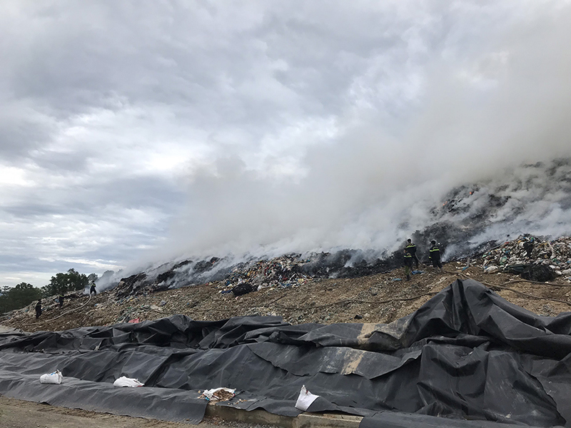 Nguyên nhân vụ cháy tại bãi rác lớn nhất Đà Nẵng - Ảnh 1