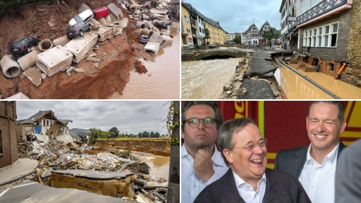 Ứng viên Thủ tướng Đức xin lỗi vì cười cợt trong buổi thăm người dân ảnh hưởng lũ lụt lịch sử - Ảnh 1