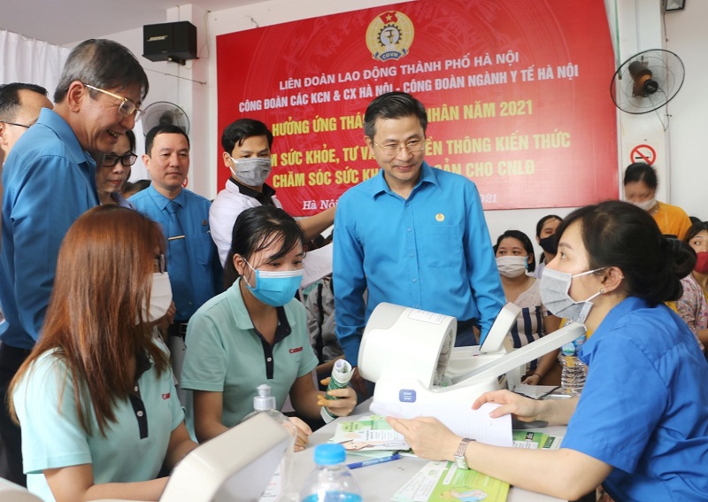 Công đoàn các Khu CN&CX Hà Nội kêu gọi người lao động thực hiện hiệu quả Tháng Công nhân, Tháng An toàn vệ sinh lao động - Ảnh 1