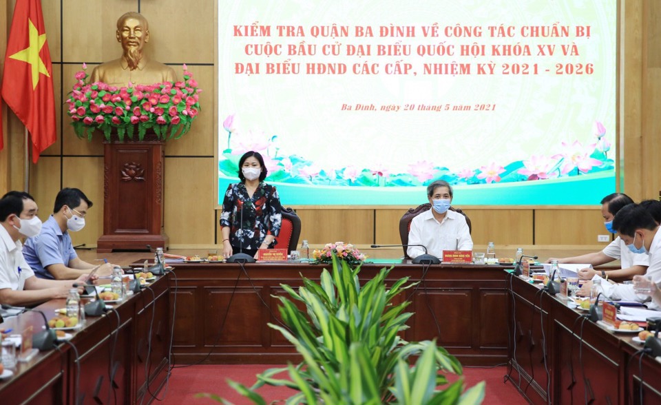 Phó Bí thư Thường trực Thành ủy Nguyễn Thị Tuyến: Quận Ba Đình rà soát các phương án, đảm bảo an toàn cho ngày hội của toàn dân - Ảnh 5