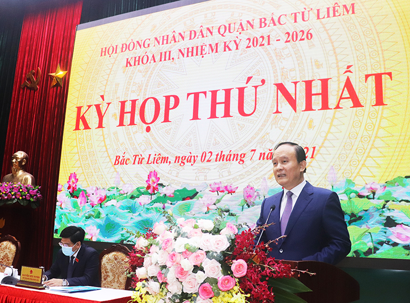 Chủ tịch HĐND TP Nguyễn Ngọc Tuấn: Kỳ vọng sự đổi mới, phát triển mạnh mẽ của HĐND quận Bắc Từ Liêm - Ảnh 1