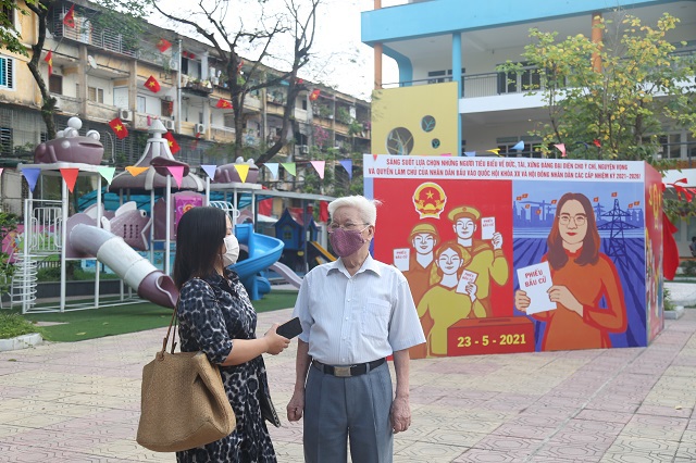 Hơn 5,4 triệu cử tri Thủ đô Hà Nội náo nức đi bầu cử đại biểu Quốc hội và HĐND các cấp nhiệm kỳ 2021 - 2026 - Ảnh 122
