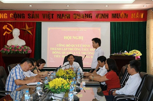 Huyện Quốc Oai thành lập thêm 2 trường tiểu học mới - Ảnh 1