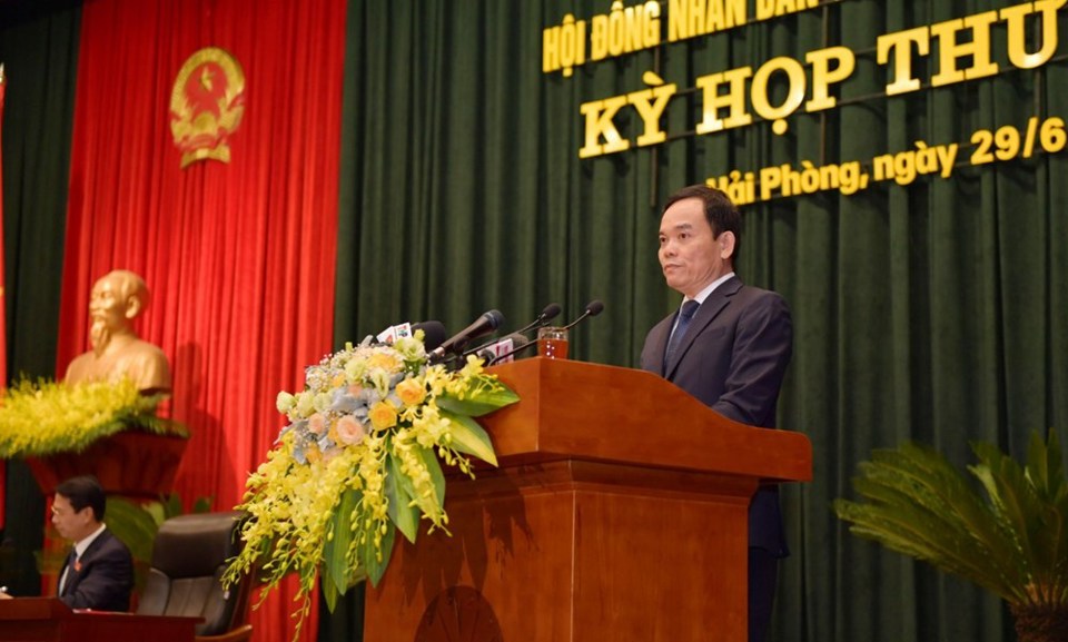 Chủ tịch Quốc hội Vương Đình Huệ dự kỳ họp thứ nhất HĐND TP Hải Phòng khóa XVI - Ảnh 2